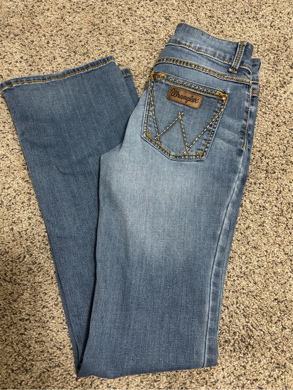 Wrangler Bootcut Jeans Women 3 4 3/4 X 34 Stretch Ladies Skinny